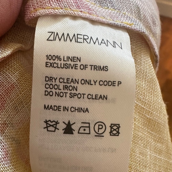 NWT Zimmermann Zinnia Dress – Yellow Floral Midi – Size 0P - Picture 8 of 8